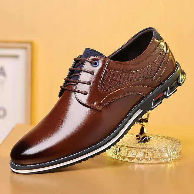 Retro Men Shoes Business Brand Leather Shoes - LuxusLinea