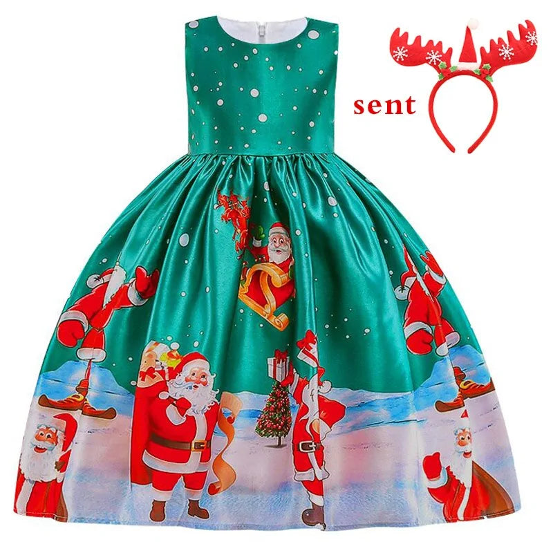 Girls Princess Christmas Dress Formal Wear - LuxusLinea