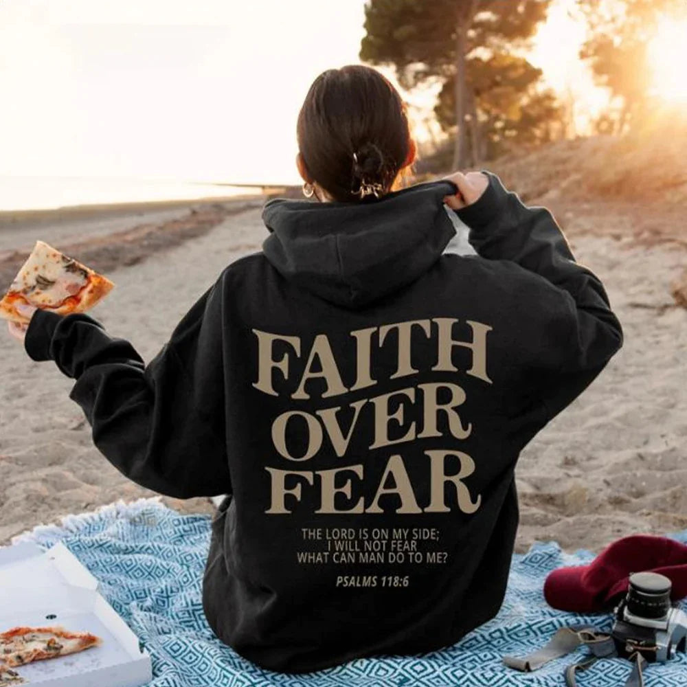 Faith Over Fear Hoodie - LuxusLinea