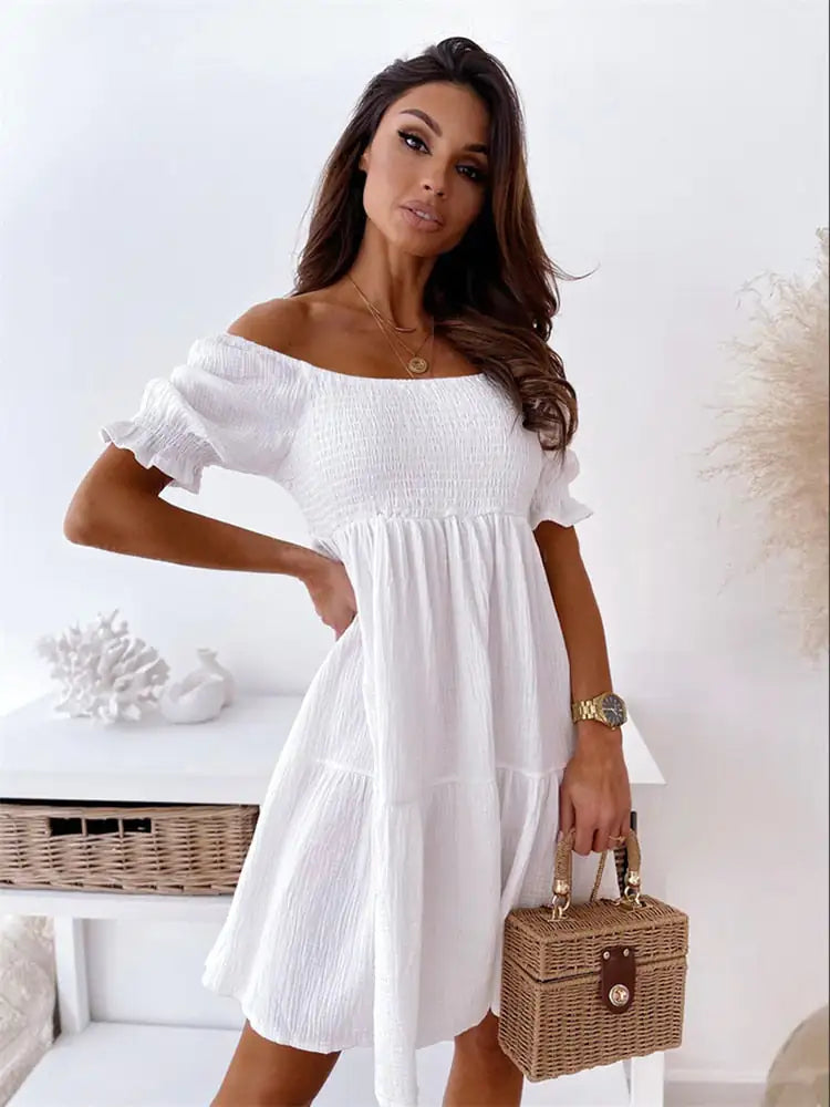 Queen Plain Short Dress - LuxusLinea
