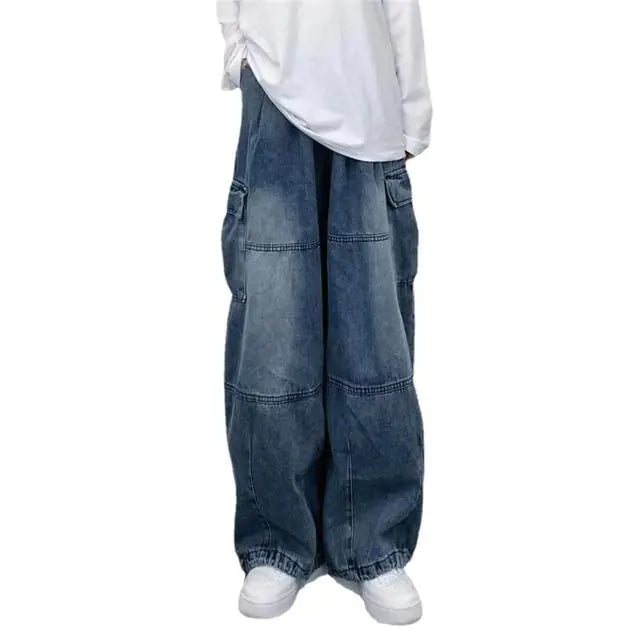 Baggy Cargo Jeans High Waisted - LuxusLinea