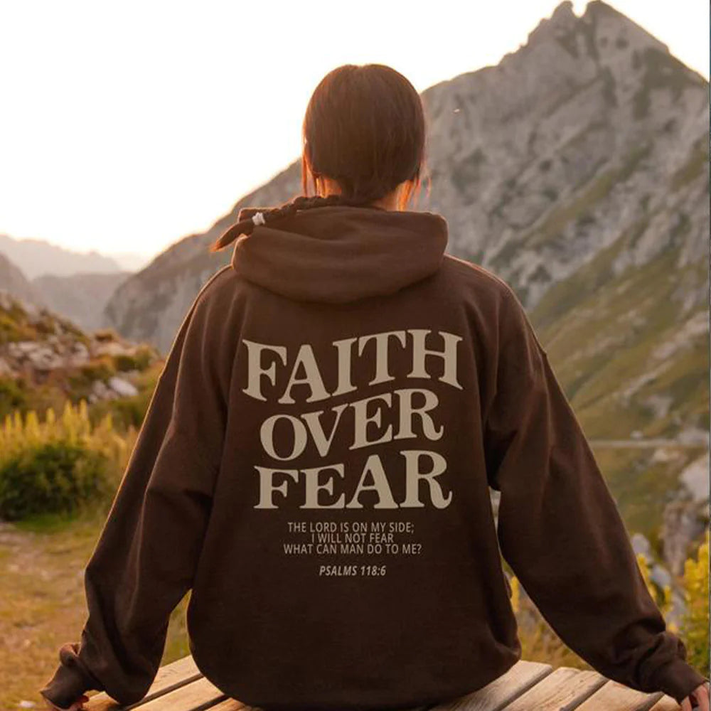 Faith Over Fear Hoodie - LuxusLinea