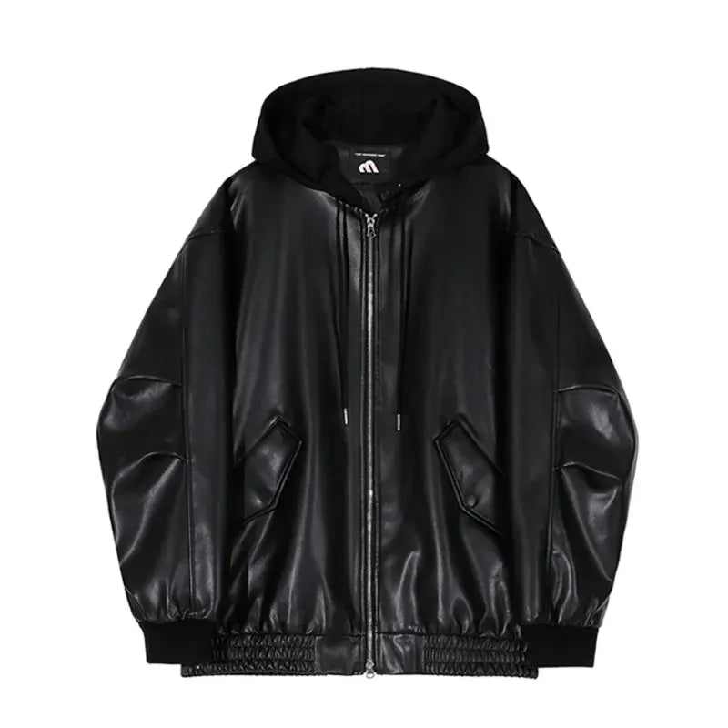 Men's Hooded Leather Jackets - LuxusLinea