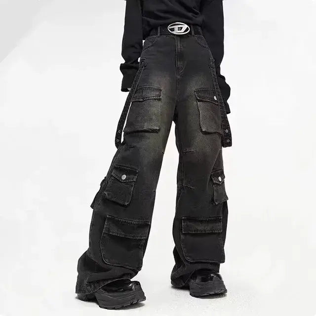 Streetwear Multiple Pockets Baggy Pants - LuxusLinea
