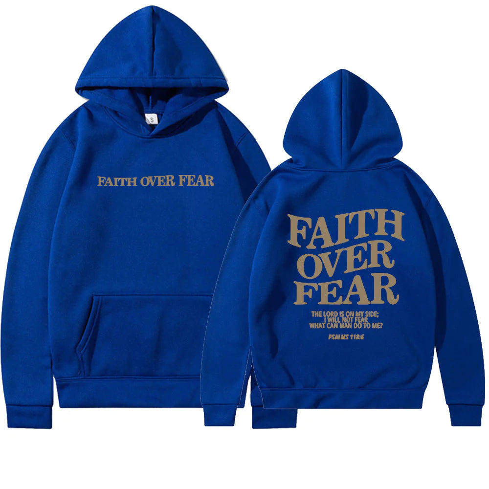 Faith Over Fear Hoodie - LuxusLinea