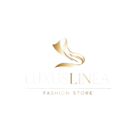 Luxury fashion store logo with a gold leaf design on a white background