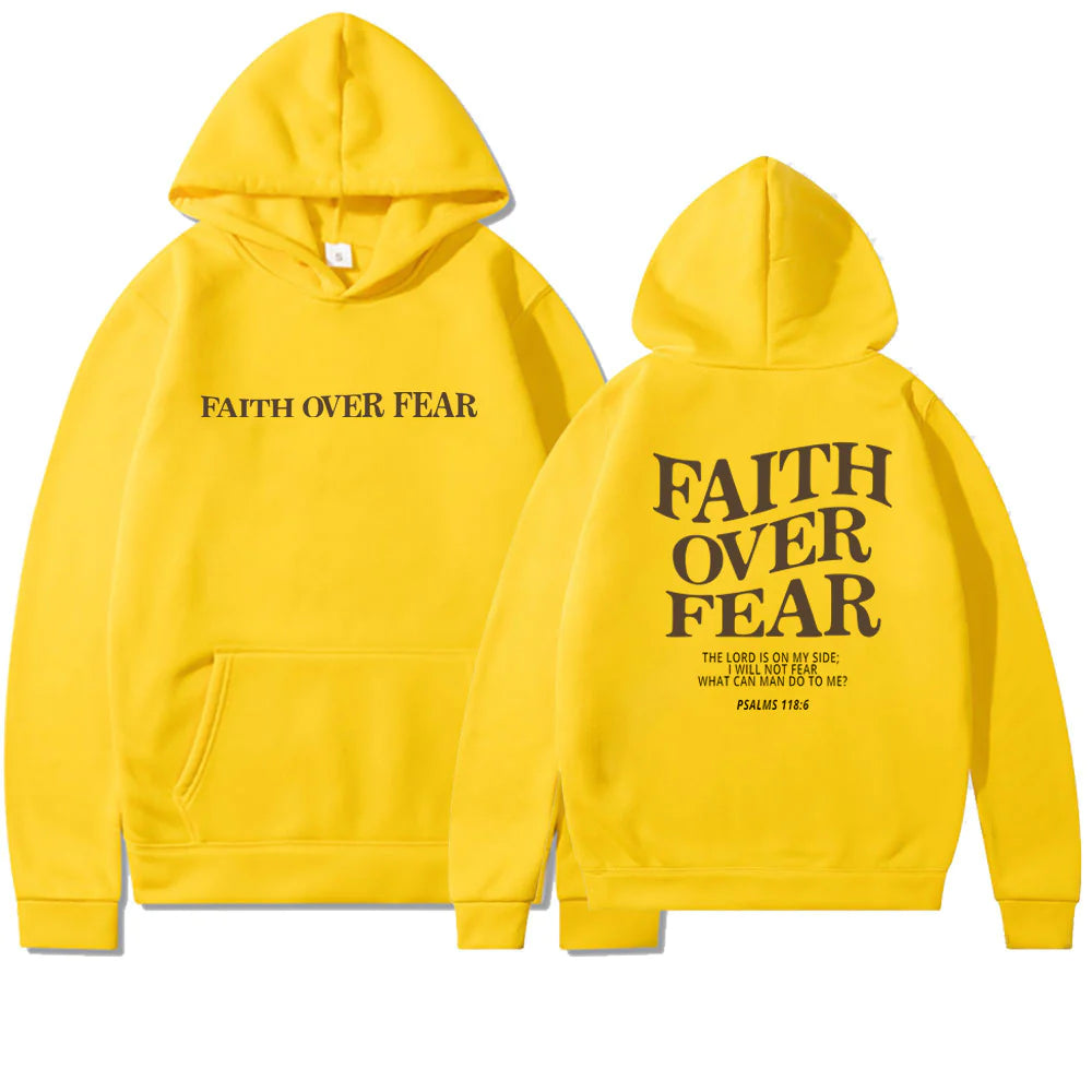 Faith Over Fear Hoodie - LuxusLinea