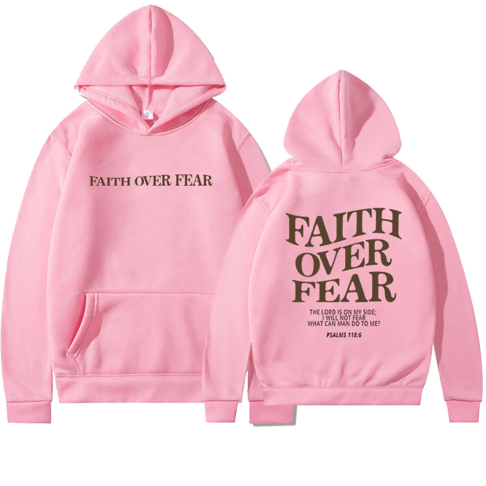 Faith Over Fear Hoodie - LuxusLinea