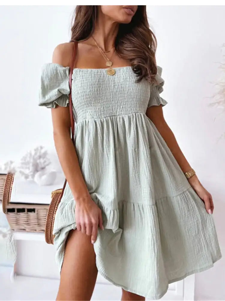 Queen Plain Short Dress - LuxusLinea