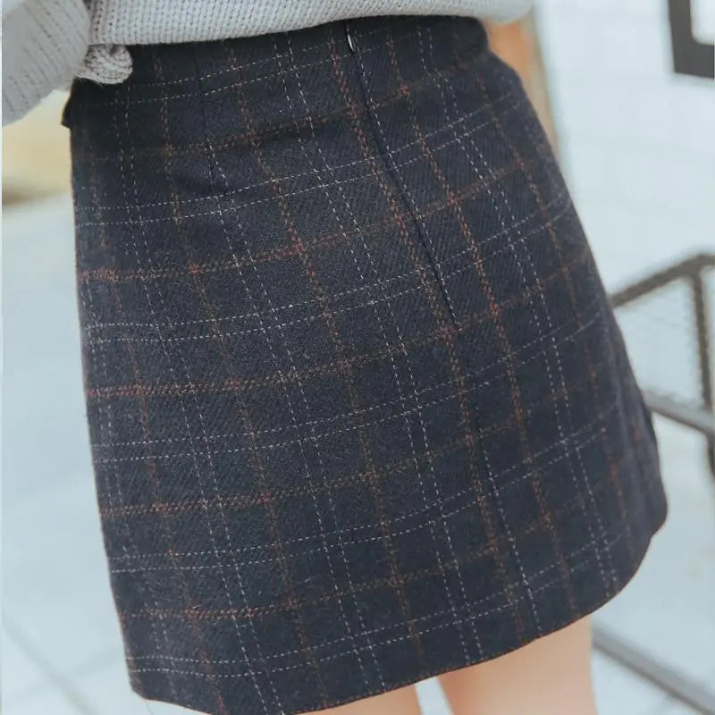 Autumn Plaid Skirt - LuxusLinea