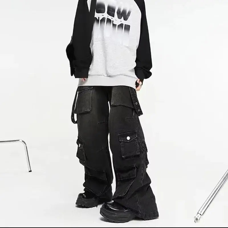 Streetwear Multiple Pockets Baggy Pants - LuxusLinea