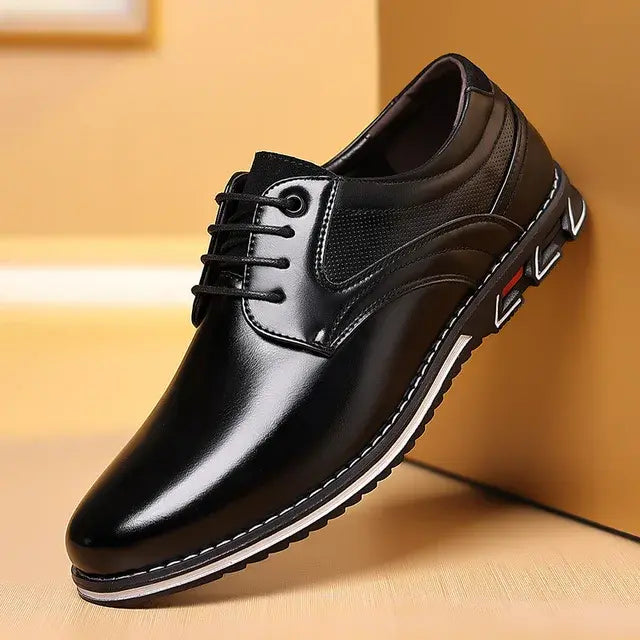 Retro Men Shoes Business Brand Leather Shoes - LuxusLinea