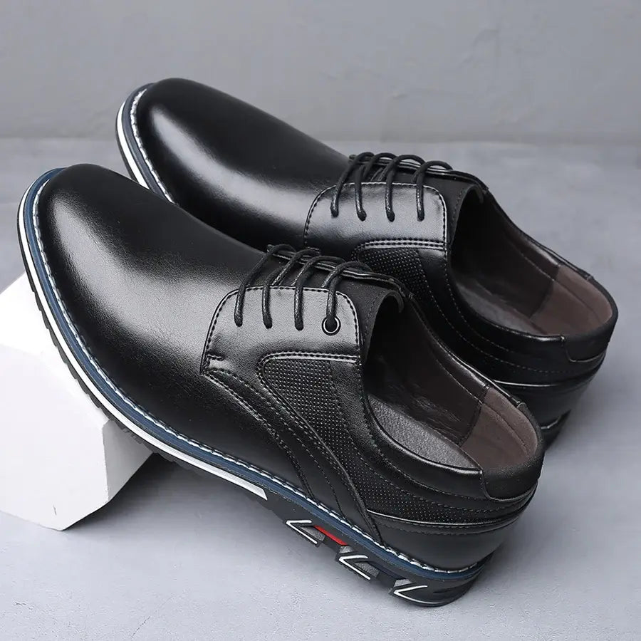 Retro Men Shoes Business Brand Leather Shoes - LuxusLinea