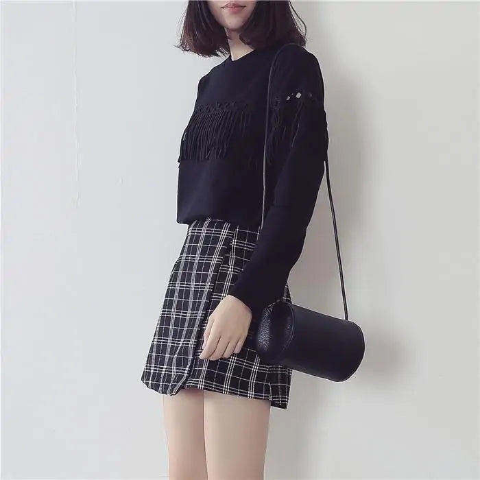 Plaid Wrap Skirt - LuxusLinea