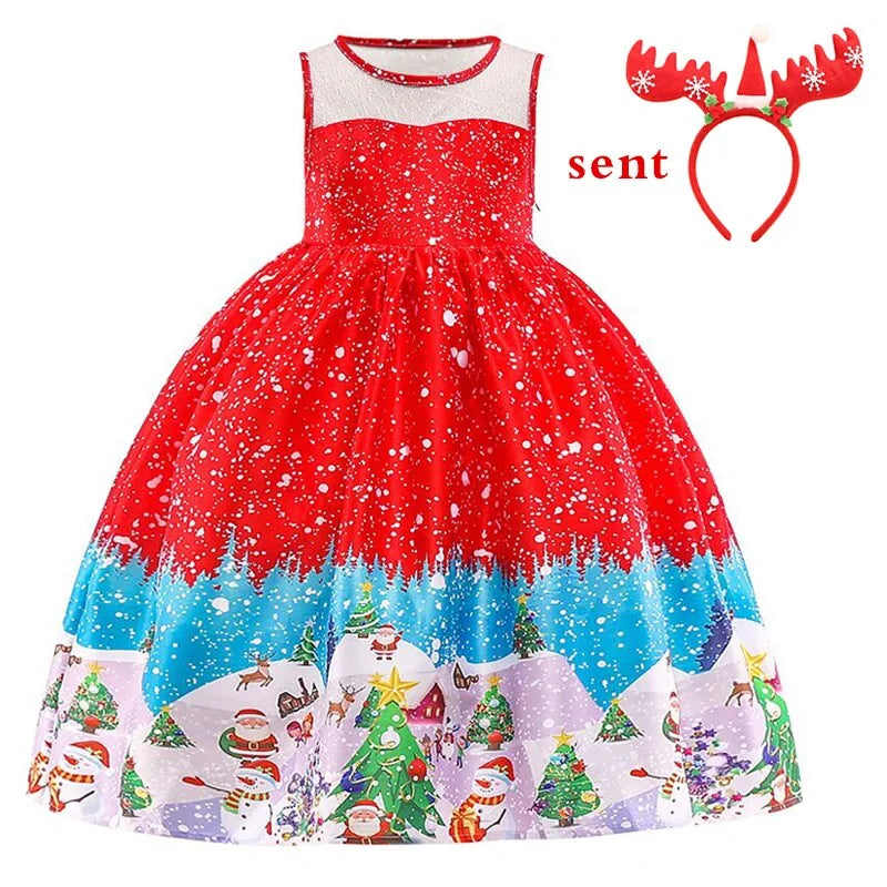 Girls Princess Christmas Dress Formal Wear - LuxusLinea