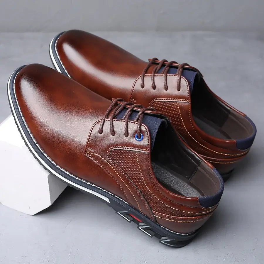 Retro Men Shoes Business Brand Leather Shoes - LuxusLinea