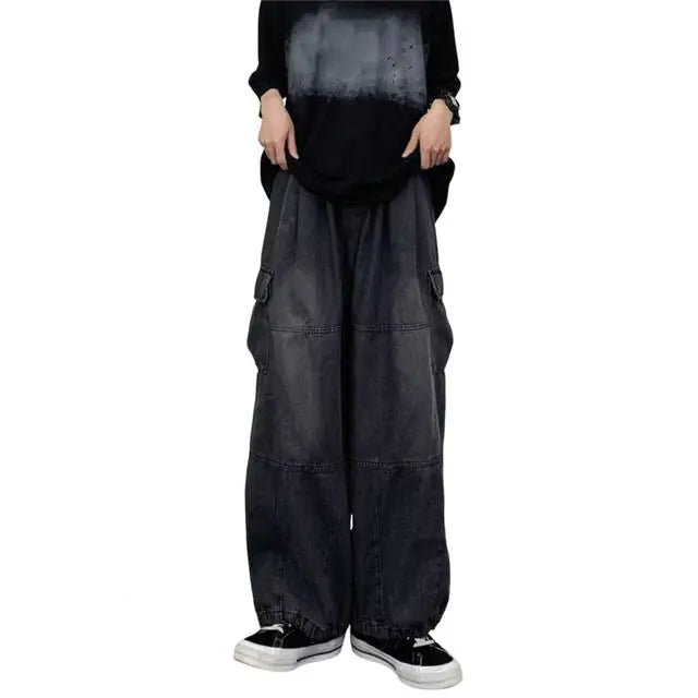 Baggy Cargo Jeans High Waisted - LuxusLinea