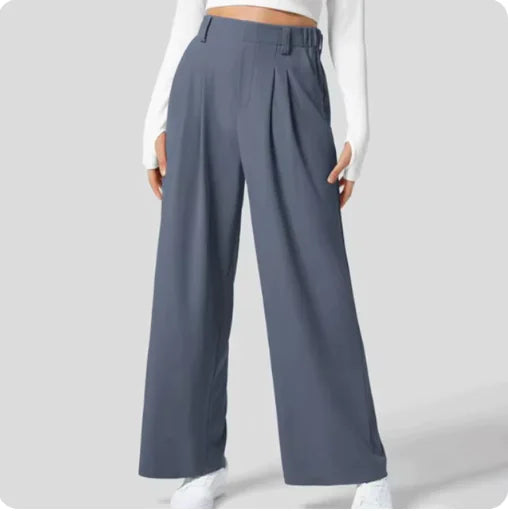 Chic Comfort Women's Casual Trousers with Pockets - LuxusLinea