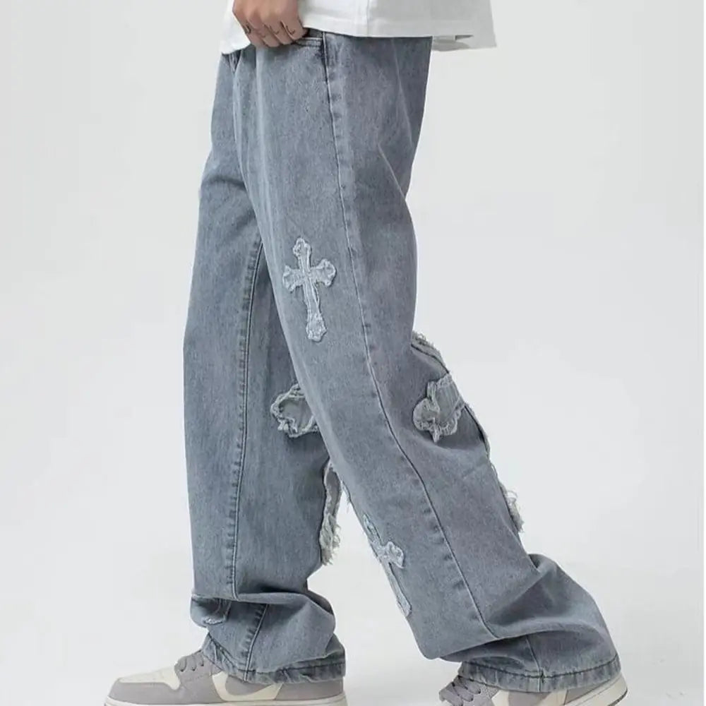 Men Streetwear Baggy Jeans - LuxusLinea