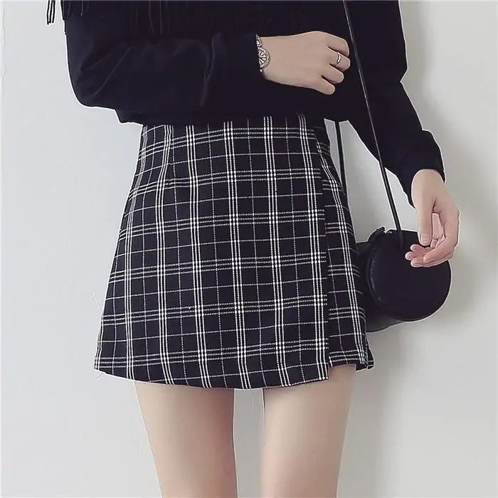 Plaid Wrap Skirt