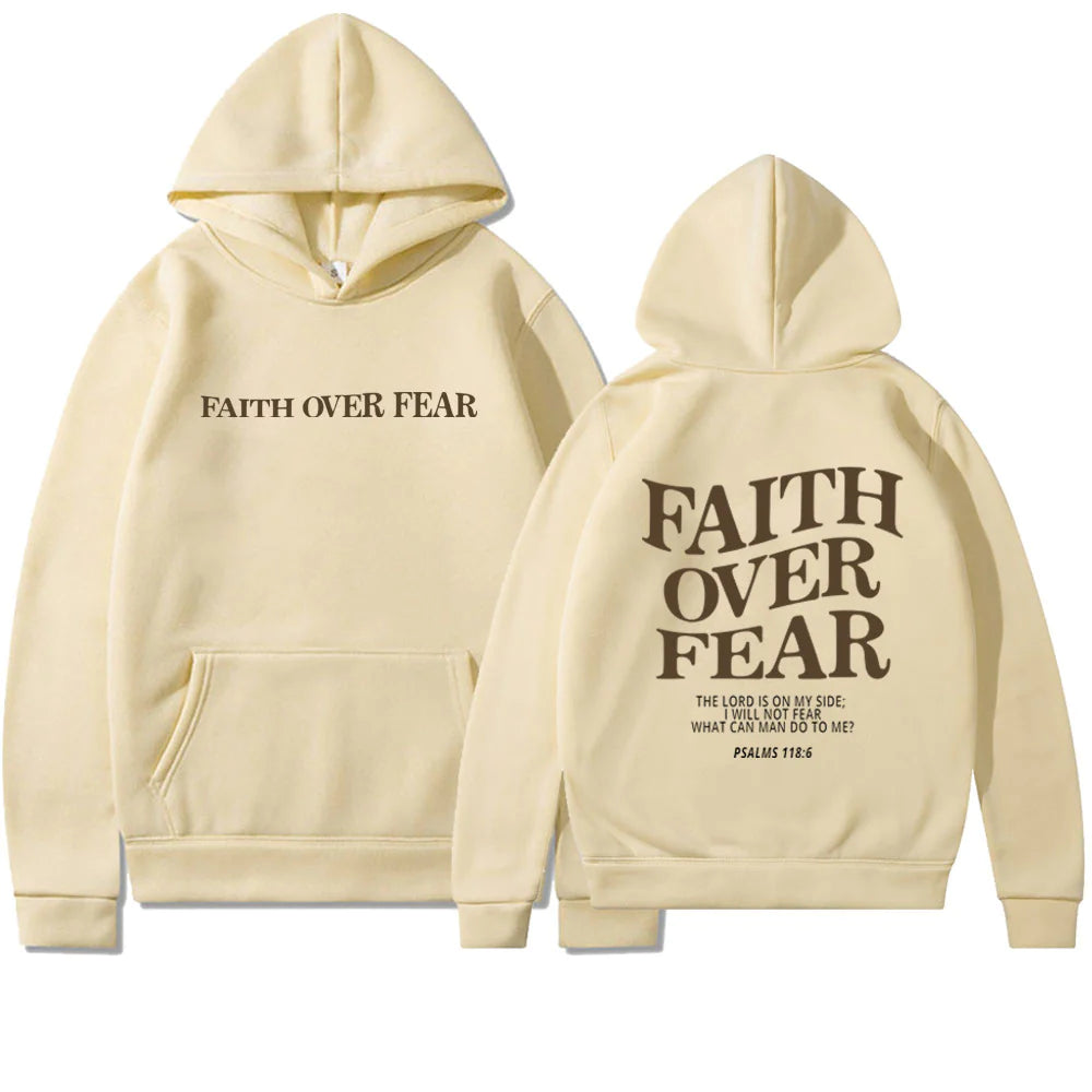 Faith Over Fear Hoodie - LuxusLinea