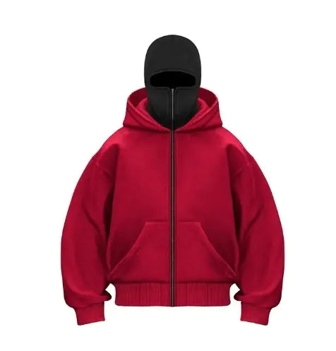 Fleece-lined Hooded Sweater - LuxusLinea