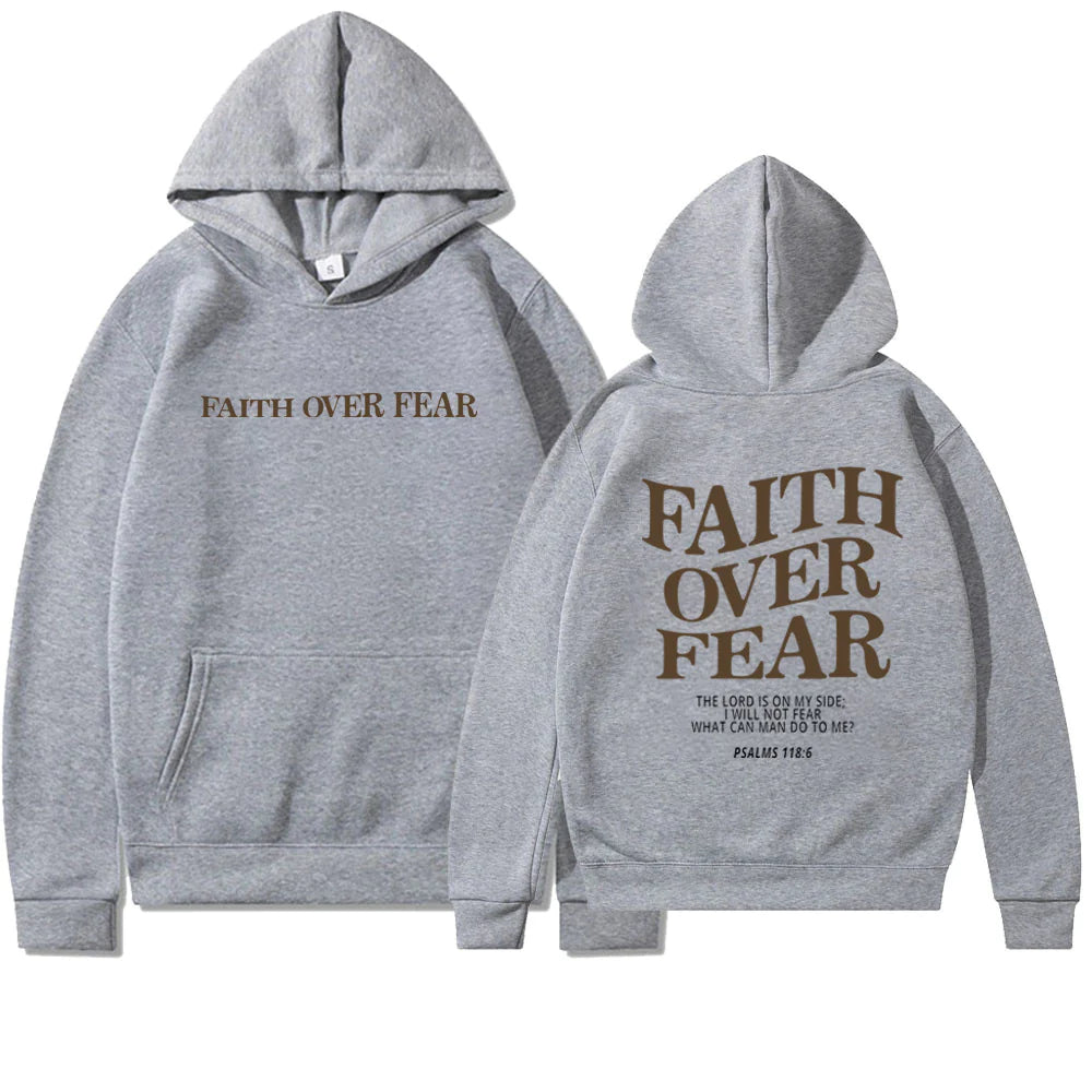 Faith Over Fear Hoodie - LuxusLinea